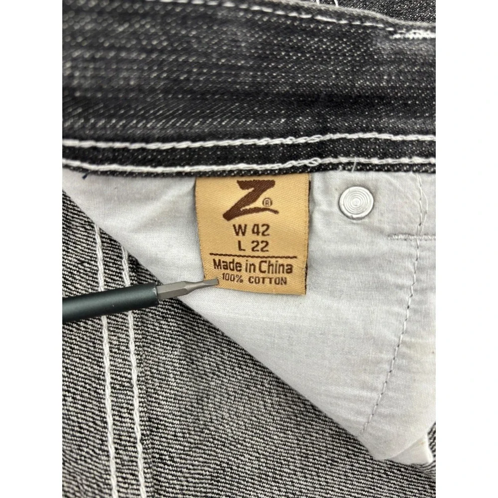 Zeep Jean Shorts Mens Black Denim Baggy Skate Y2K Vintage 39x20